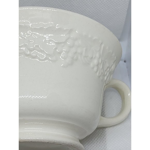 2 Eggshell Theme Homer Laughlin Made In U.S.A Teacup & Saucer Set C41N5 - Picture 10 of 16